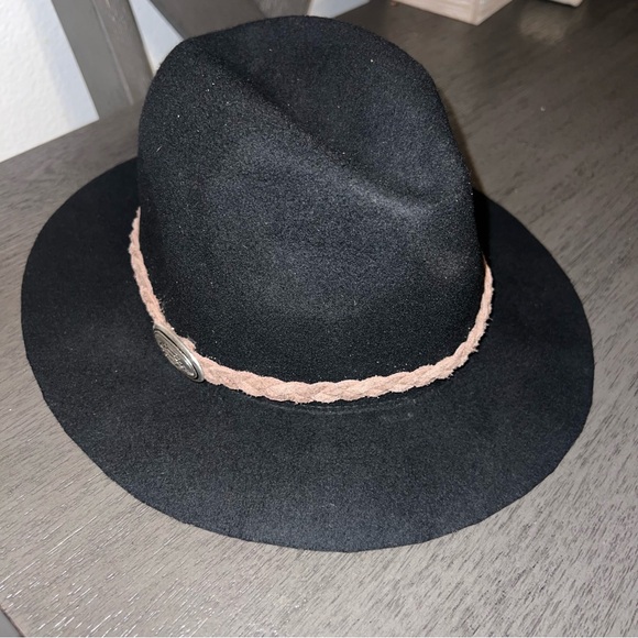 NWT Lovely Bird Black Wool San Miguel Fedora Braid Trim Hat - Picture 2 of 6